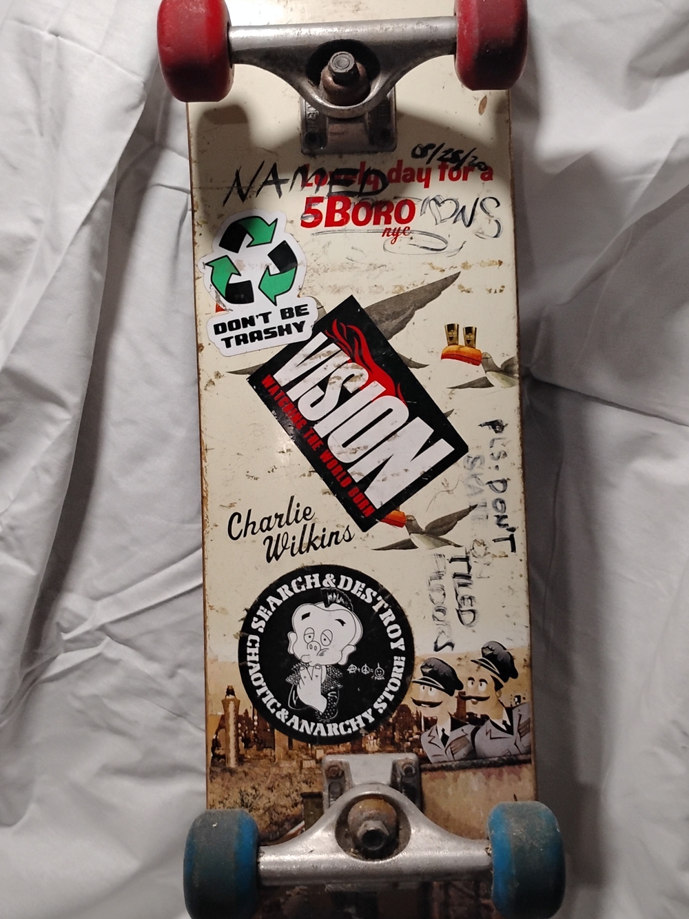 Pre-owned SKATEBOARD Charlie Wilkins, INDEPENDENT TRUCK CO.,Soft Cruiser Wheels